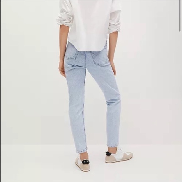 Mango Mom Ankle Jeans Bleach Blue - Picture 3 of 7